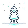 Mix icon for Children, toddler and girl