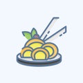 Icon Chinese Noodle. related to Chinese New Year symbol. doodle style. simple design editable Royalty Free Stock Photo