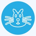 Icon Chipmunk. related to Animal Head symbol. blue eyes style. simple design editable. simple illustration. cute. education