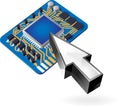 Icon of chipset and pointer