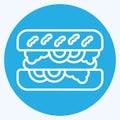 Icon Choripan. related to Argentina symbol. blue eyes style. simple design editable. simple illustration