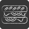 Icon Choripan. related to Argentina symbol. chalk Style. simple design editable. simple illustration
