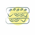 Icon Choripan. related to Argentina symbol. Color Spot Style. simple design editable. simple illustration