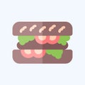 Icon Choripan. related to Argentina symbol. flat style. simple design editable. simple illustration