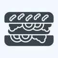 Icon Choripan. related to Argentina symbol. glyph style. simple design editable. simple illustration