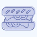 Icon Choripan. related to Argentina symbol. two tone style. simple design editable. simple illustration