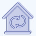 Icon Circulating Air. related to Air Conditioning symbol. two tone style. simple design editable. simple illustration