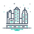 Mix icon for Cities, capital and town