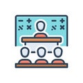 Color illustration icon for Classes, classroom and student Royalty Free Stock Photo