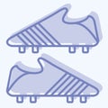 Icon Cleats. related to Hockey Sports symbol. two tone style. simple design editable Royalty Free Stock Photo