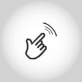 Icon click hand isolated Royalty Free Stock Photo