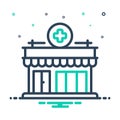 Mix icon for Clinic, hospital and dispensary