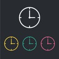 Icon clock. Royalty Free Stock Photo