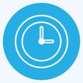 Icon Clock. suitable for party symbol. blue eyes style. simple design editable. design template vector. simple symbol illustration Royalty Free Stock Photo