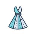 Color illustration icon for Clothing, garments and fabric