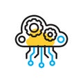 Multi color icon for Cloud Computing, cloud and network Royalty Free Stock Photo