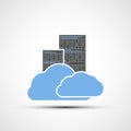 Icon cloud computing. Server for datacenter. Royalty Free Stock Photo