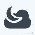 Icon Cloudy Night - Glyph Style