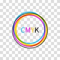 Icon CMYK on white background Royalty Free Stock Photo