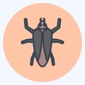 Icon Cockroach. suitable for Animal symbol. color mate style. simple design editable. design template vector. simple symbol Royalty Free Stock Photo