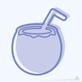 Icon Coconut - Two Tone Style Royalty Free Stock Photo