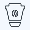 Icon Coffee - Line Style - Simple illustration, Editable stroke Royalty Free Stock Photo