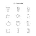 Icon coffee set 1 Royalty Free Stock Photo