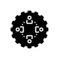 Black solid icon for Collaboration, copartnership and alliance Royalty Free Stock Photo