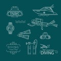 Icon collection diving