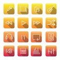 Icon Collection Vector Music Media Concept