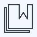 Icon Collections Bookmarked - Line Style - Simple illustration,Editable stroke