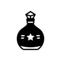 Black solid icon for Cologne, scent and perfume