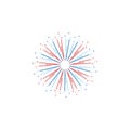 icon colored firework Royalty Free Stock Photo