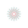 icon colored firework Royalty Free Stock Photo
