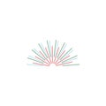 icon colored firework Royalty Free Stock Photo