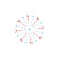 icon colored firework Royalty Free Stock Photo
