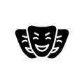 Black solid icon for Comedy, entertainment and mask