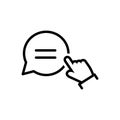 Black line icon for Comment, feedback and comment Royalty Free Stock Photo