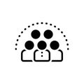 Black solid icon for Communities, group and unity Royalty Free Stock Photo