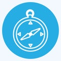 Icon Compass. suitable for Sea symbol. blue eyes style. simple design editable. design template vector. simple symbol illustration Royalty Free Stock Photo