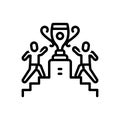 Blackline icon for Competition, contest and trophy Royalty Free Stock Photo
