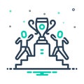 Mix icon for Competition, contest and trophy Royalty Free Stock Photo