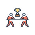 Color illustration icon for Competition, rivalry and championship Royalty Free Stock Photo