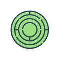 Color illustration icon for Complex, complicated and intricate