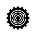 Black solid icon for Complexity, labyrinth and maze Royalty Free Stock Photo