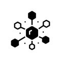 Black solid icon for Compounds, combination and admixture Royalty Free Stock Photo