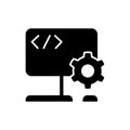 Icon computer coding setting Royalty Free Stock Photo
