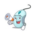 An icon of computer mouse having a megaphone