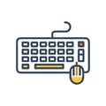 Icon for Computer Setup with Keyboard and Mouse
