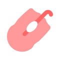 Icon of computer wireless mouse, editable vector Royalty Free Stock Photo